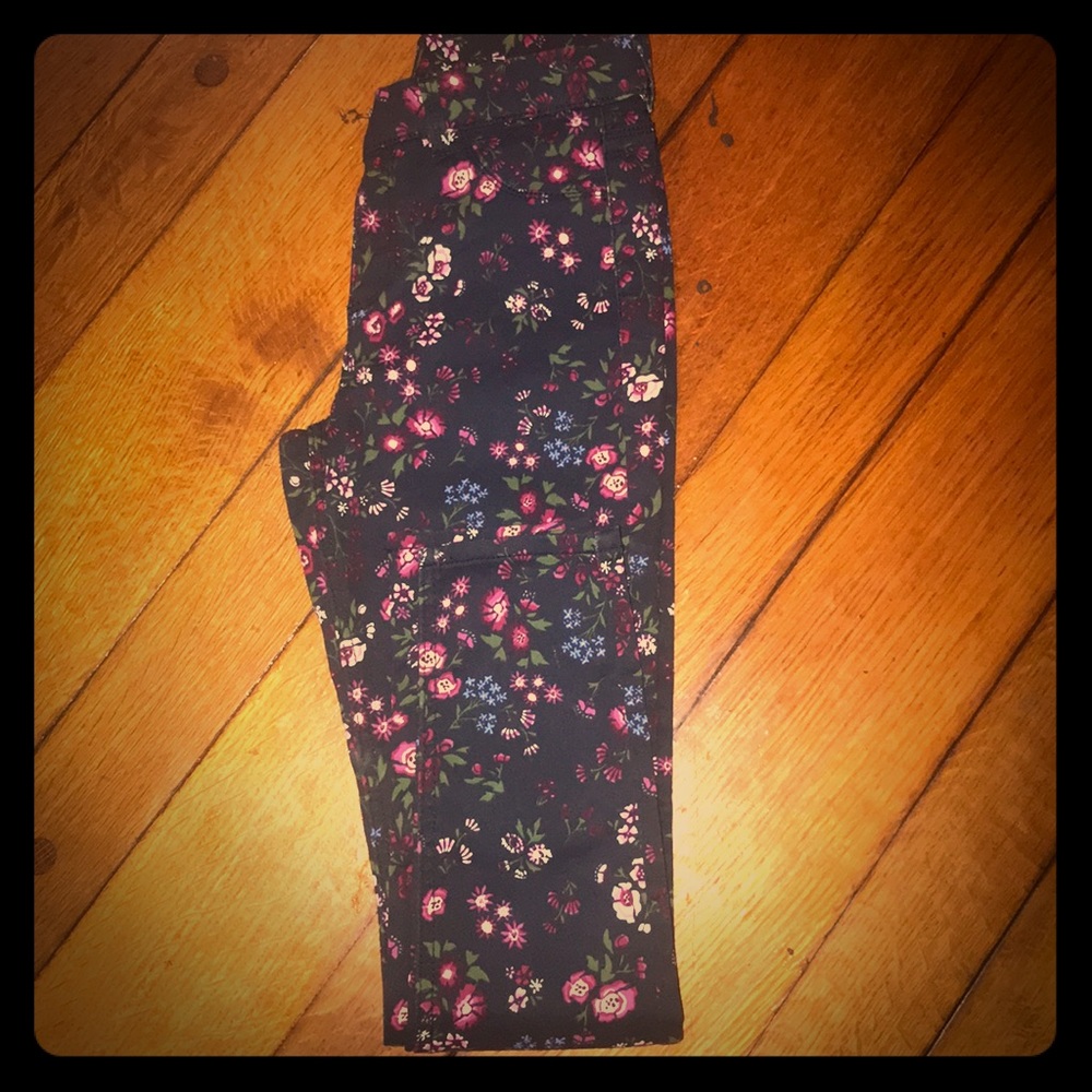 Girls floral stretch jeans 👖 10/12